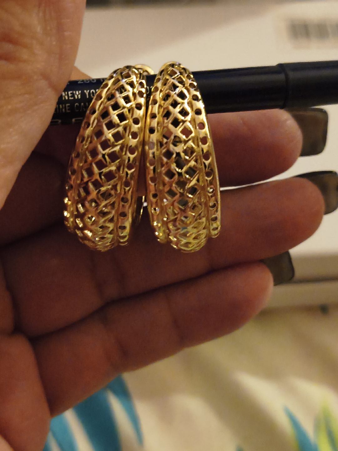 Gold Tone Hoop Earrings