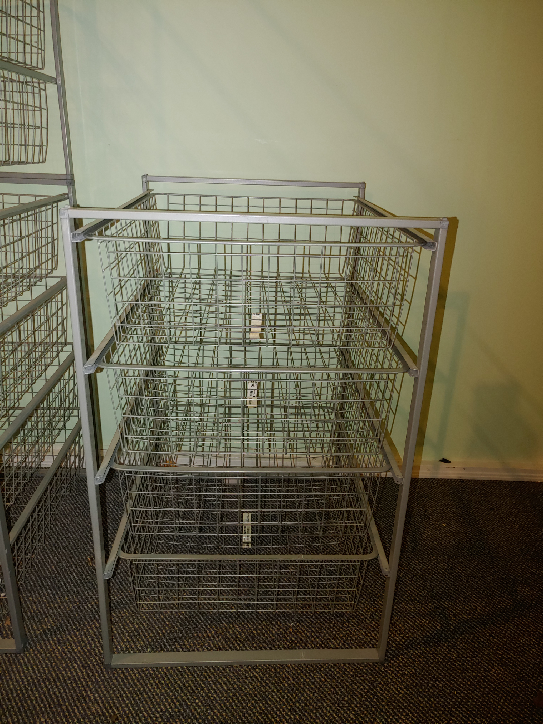 Wire Basket Storage Shelving Unit
