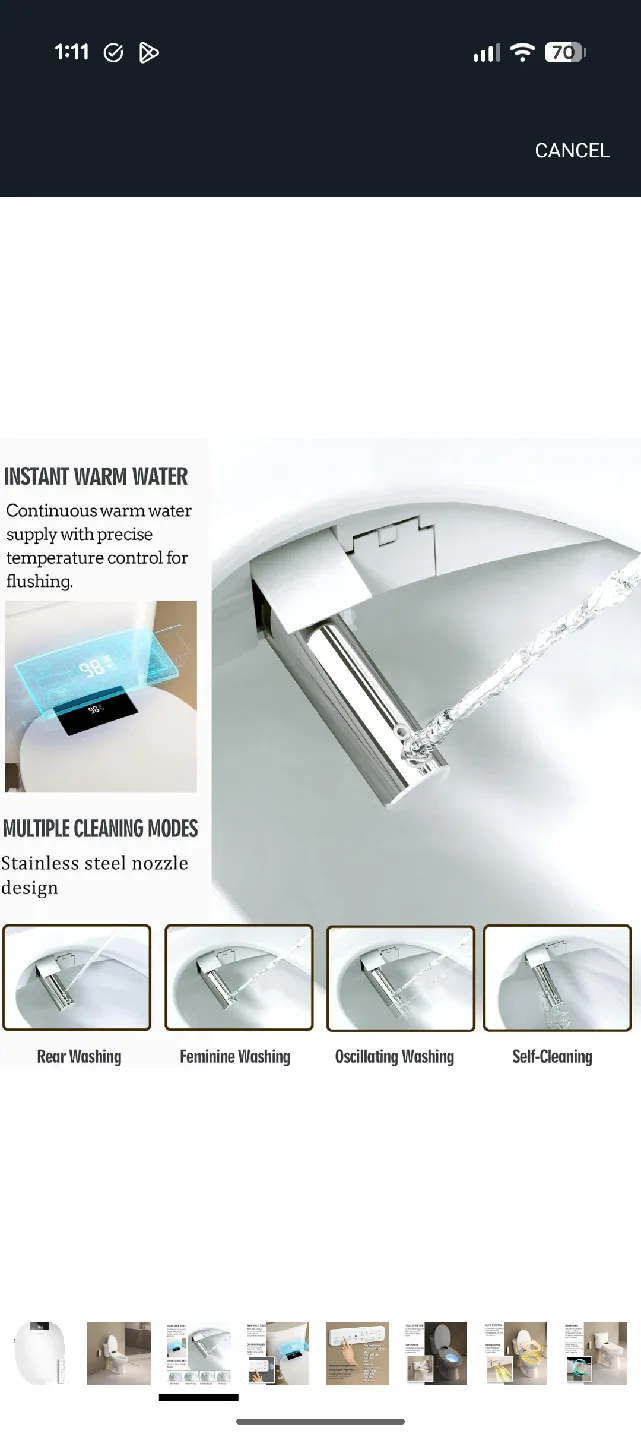 WLJBDET Smart Bidet Toilet Seat image indicator(3)