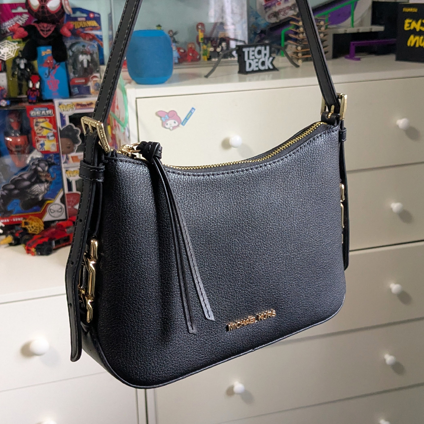 Michael Kors Black Leather Shoulder Bag