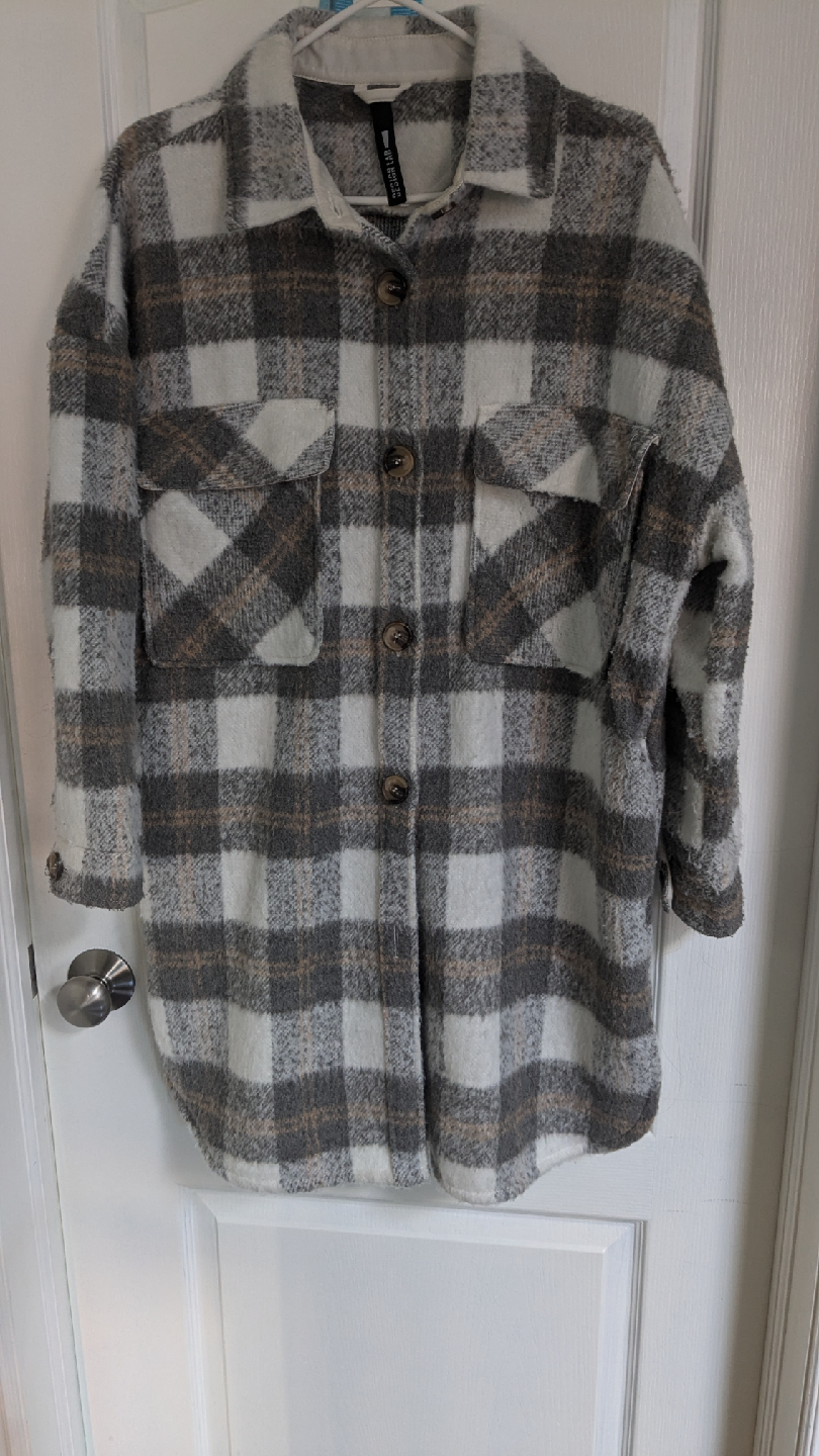 Design Lab Plaid Shacket