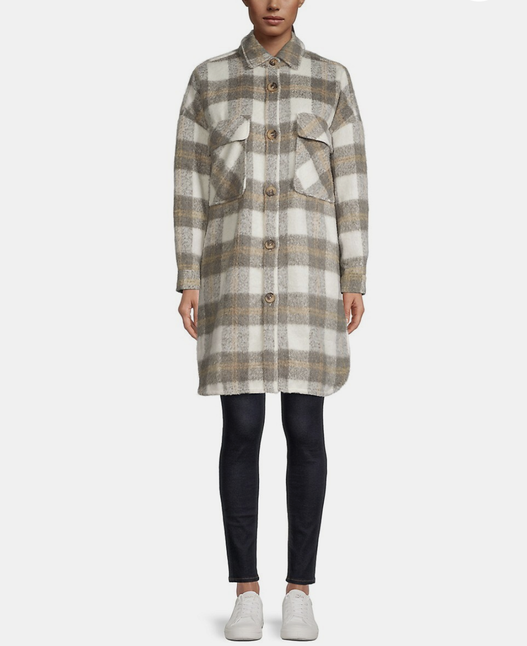 Design Lab Plaid Shacket - photo 3