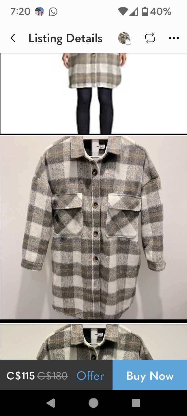 Design Lab Plaid Shacket - photo 4