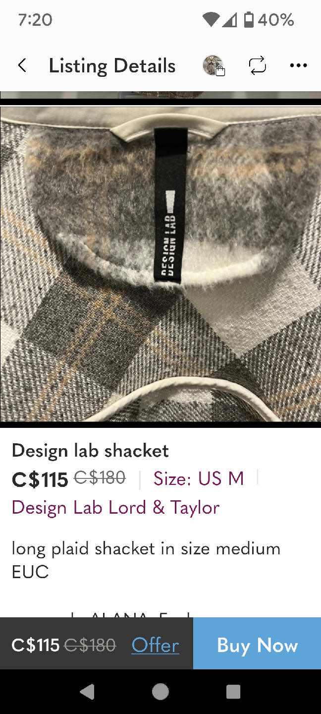 Design Lab Plaid Shacket - photo 5