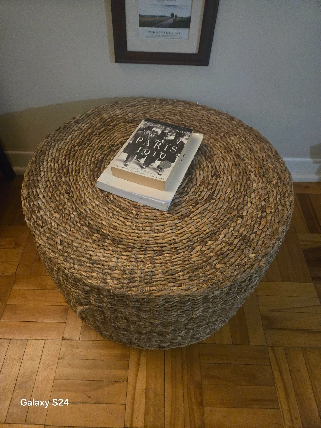 Woven Round Ottoman Footstool