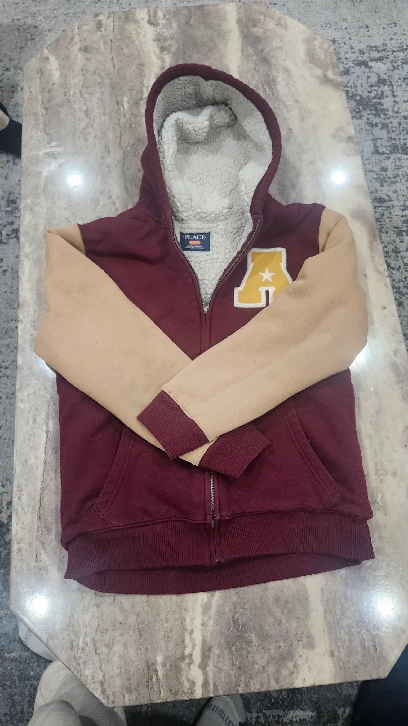 The Children's Place XL(14) Hooded Varsity Jacket image indicator(6)