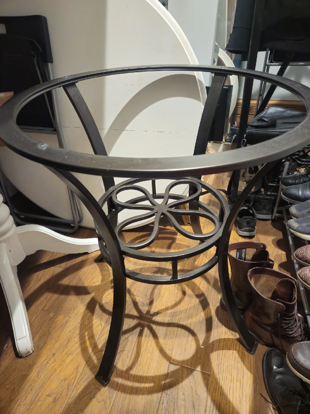 Metal table base