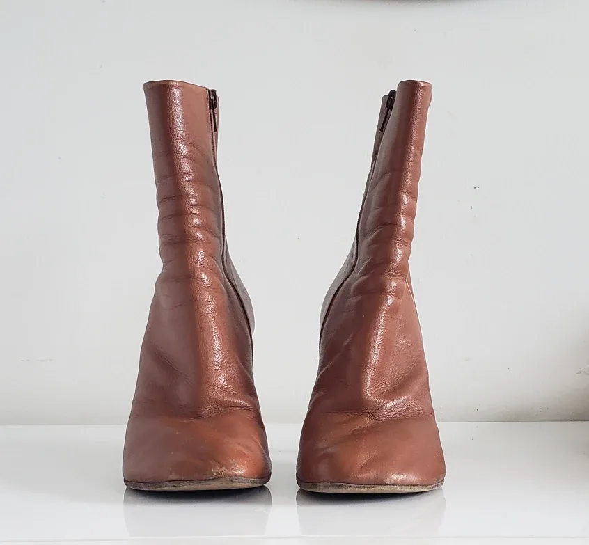 Vetements Brown Leather Lighter Heel Boots - Demna Era image indicator(4)