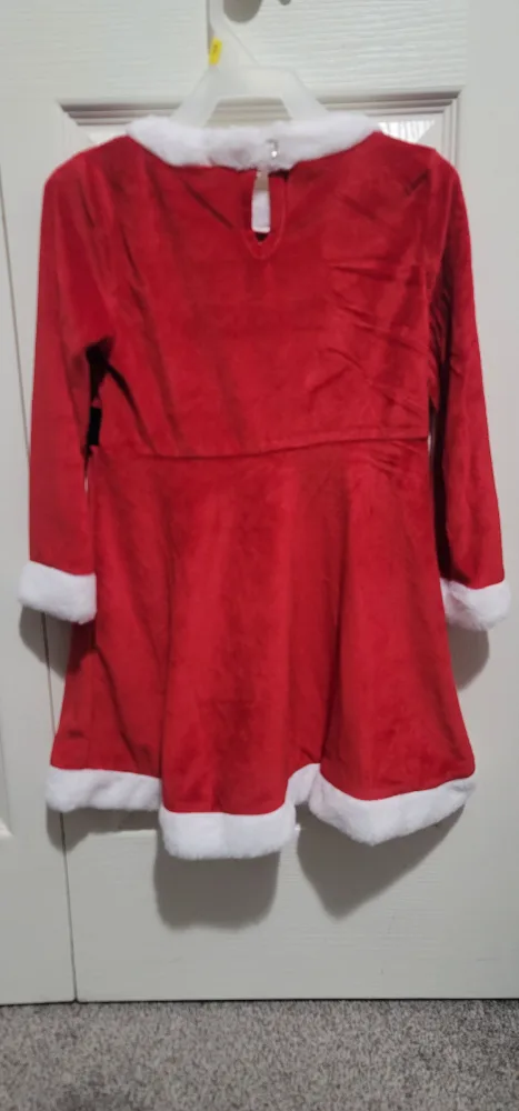 NWT toddler girls Santa Dress image indicator(2)