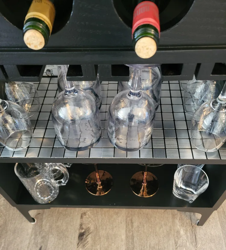 Black Wine Rack/Bar Cabinet image indicator(8)