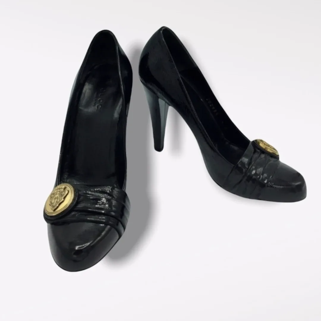 Gucci Black Patent Leather Heels thumbnail
