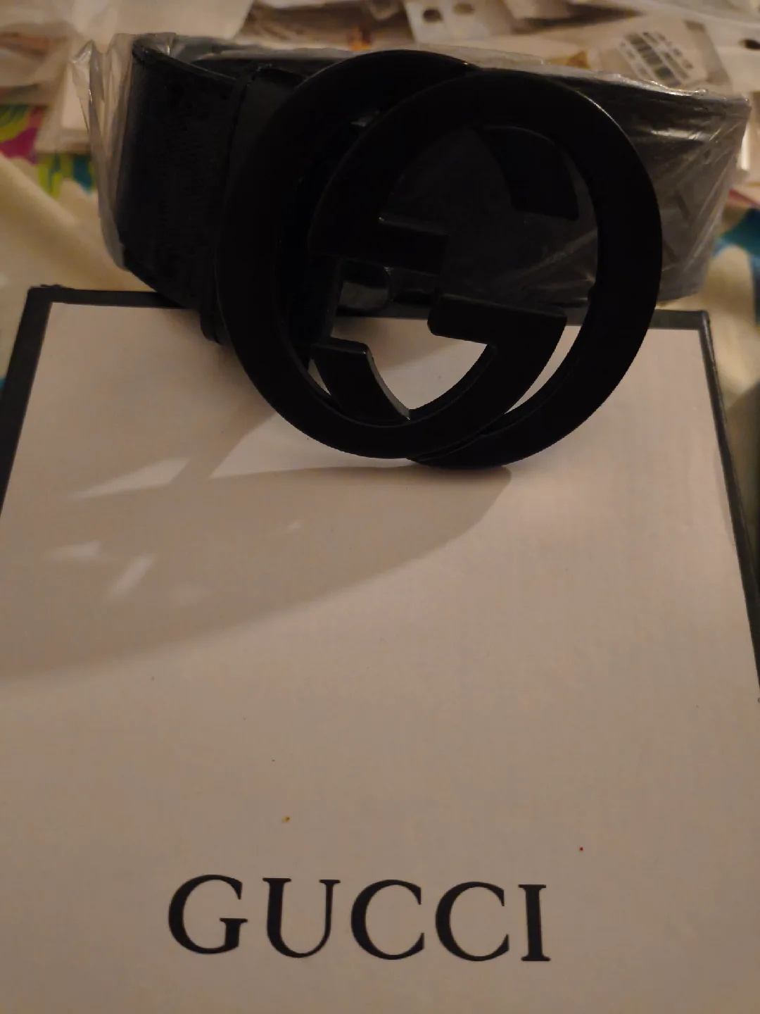 Gucci Black Belt with Box thumbnail