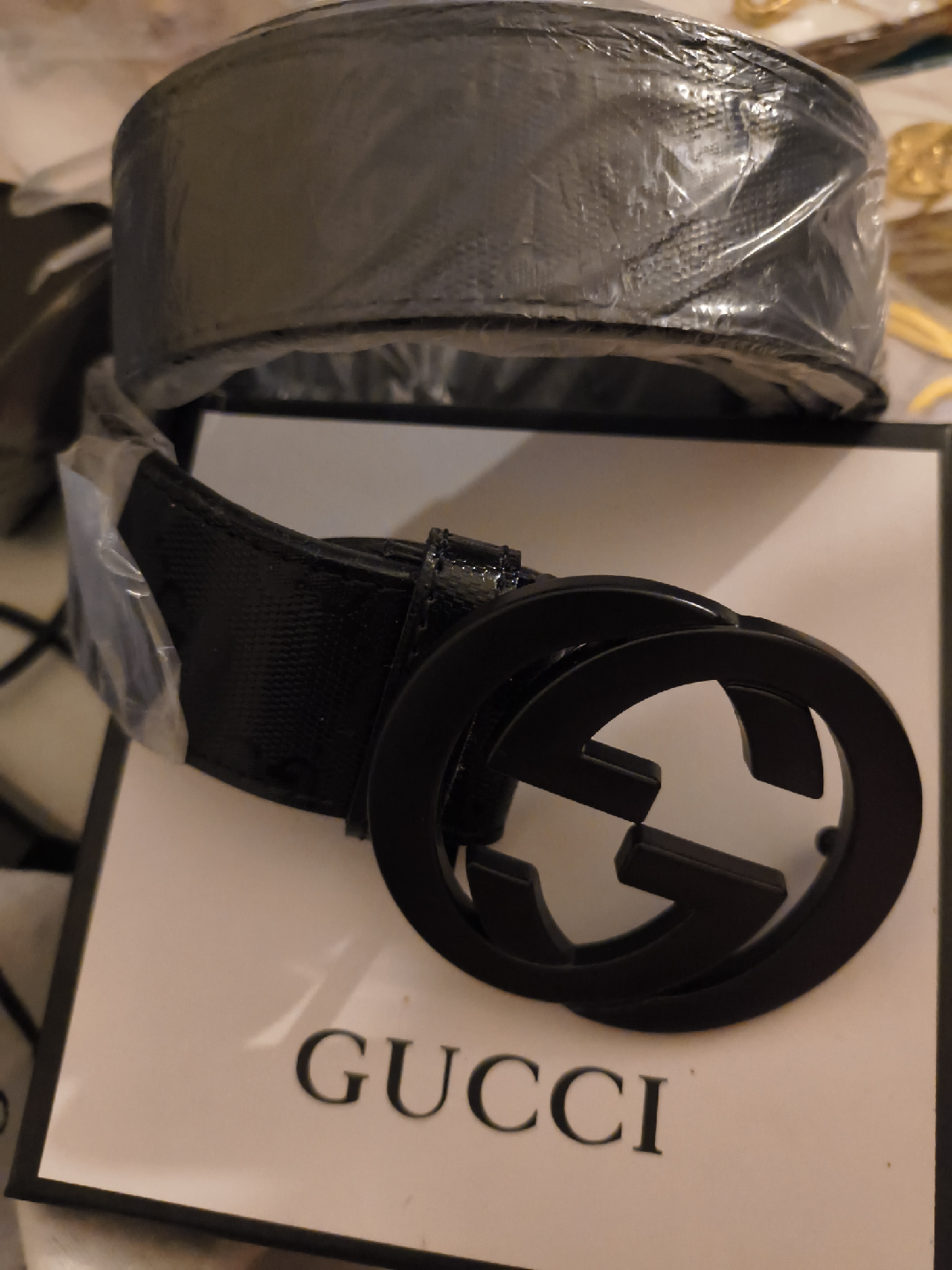Gucci Black Belt with Box - photo 2