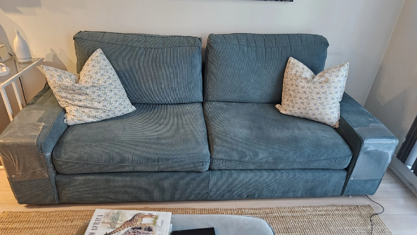 Ikea KIVIK kelinge gray- turquoise Sofa