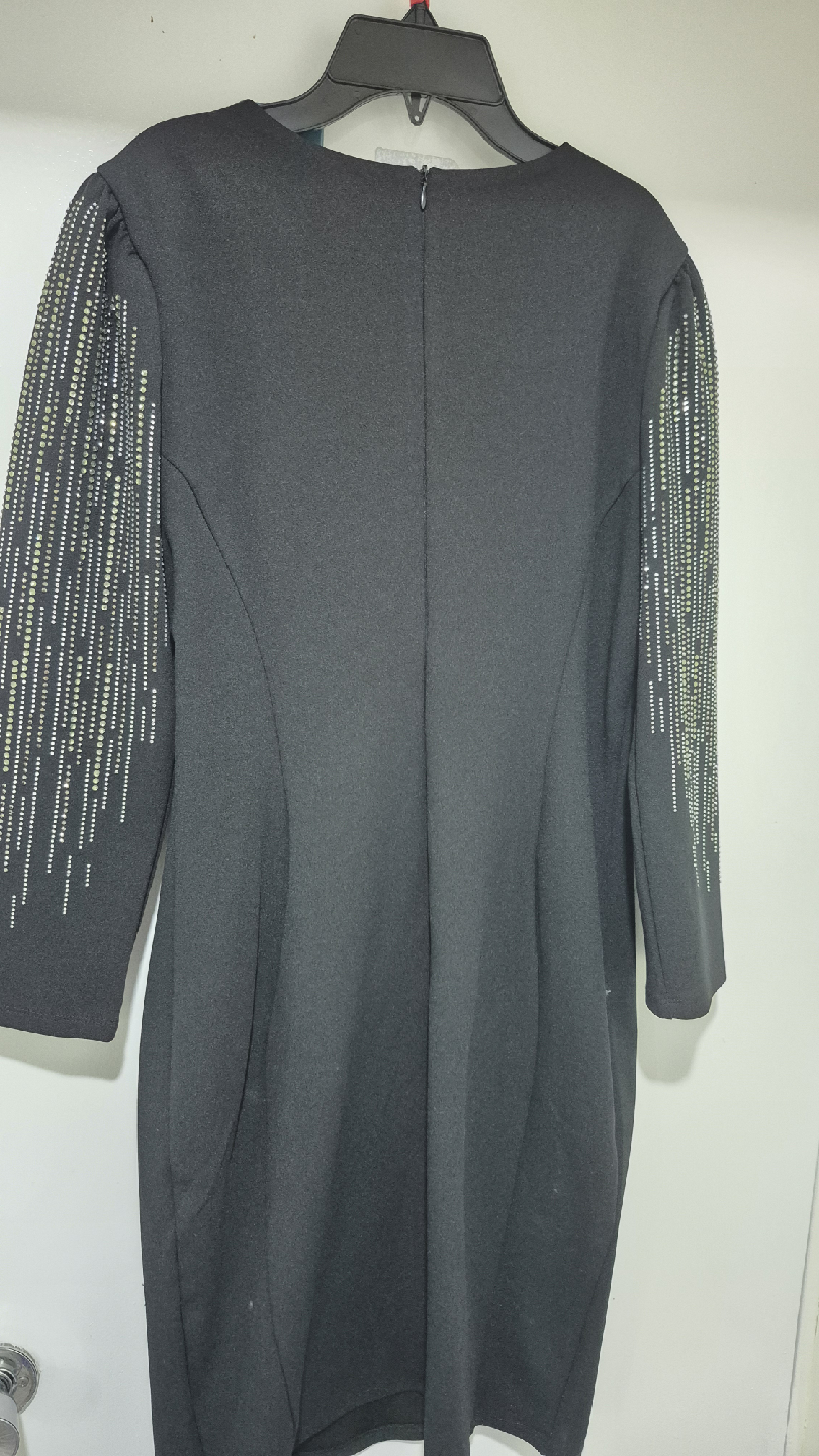 NWT Loft Black Dress with Embellished Sleeves - photo 3
