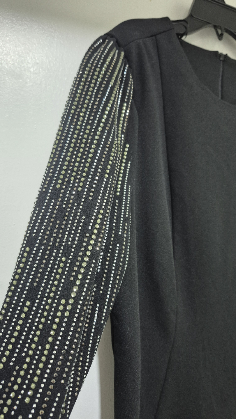 NWT Loft Black Dress with Embellished Sleeves - photo 4