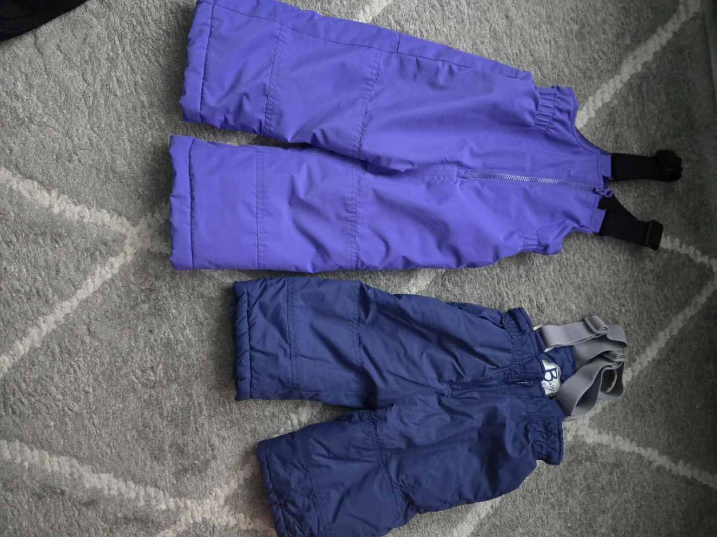 Kids' Purple & Blue Snow Pants