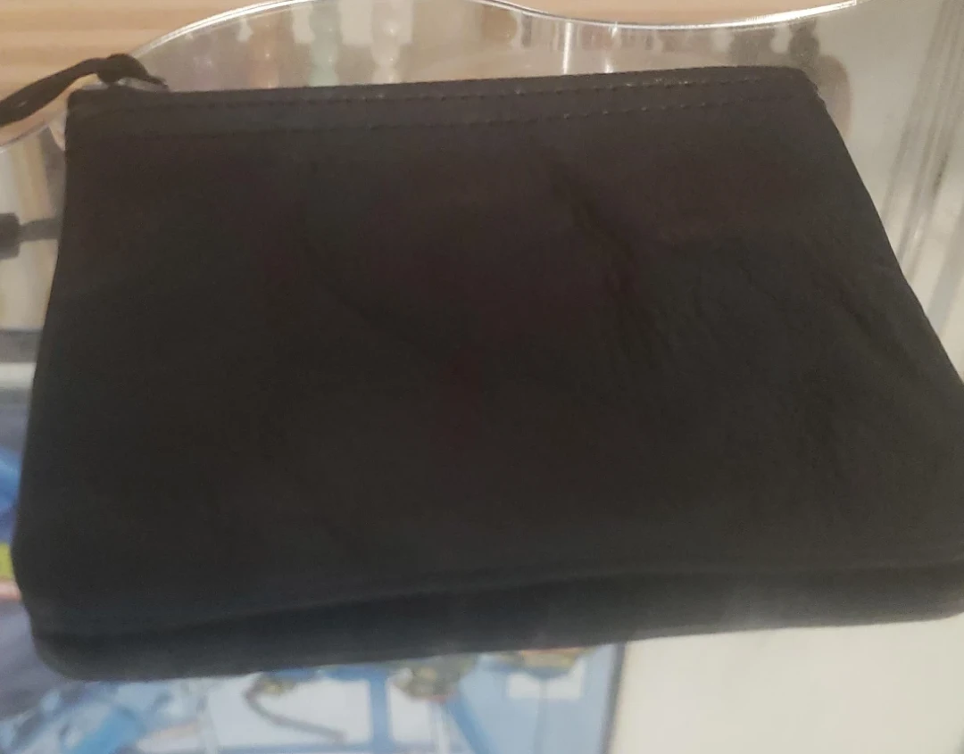 Black Leather Coin Pouch