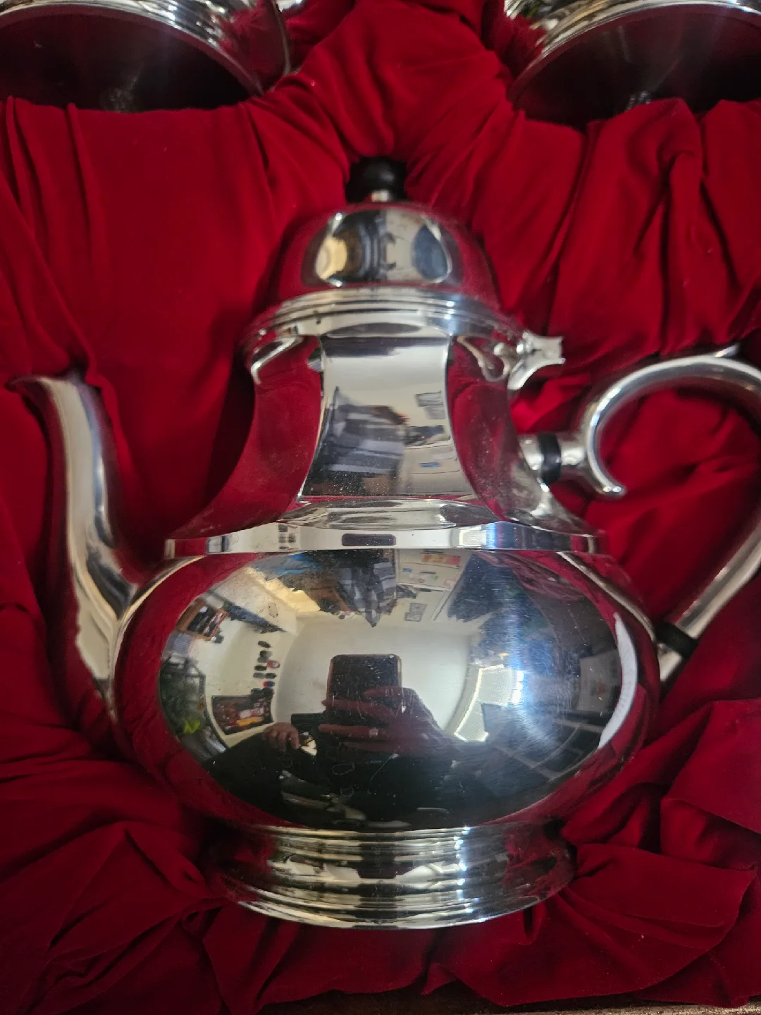 Vintage ROYAL SELANGOR PEWTER 1885 Style Tea Set In Original Box image indicator(5)