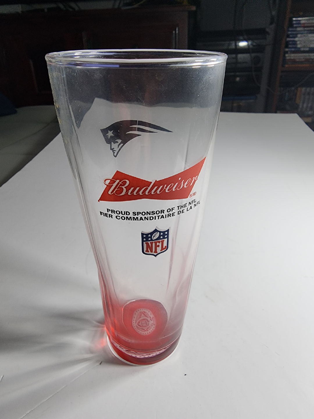 Budweiser NFL Patriots Pint Glass - photo 2