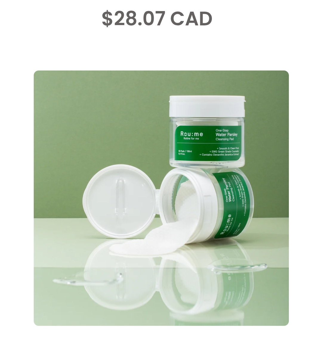 (New) Rou:me One-Step Cleansing 60 Pad Water Parsley