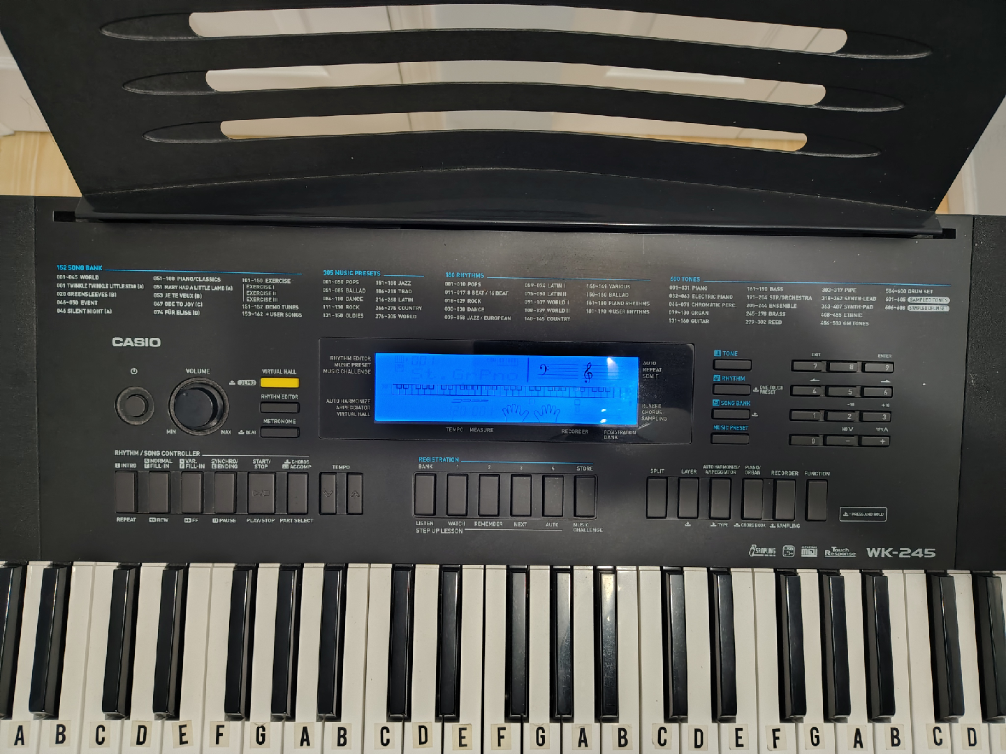 Casio WK-245 Keyboard w/bench - photo 5