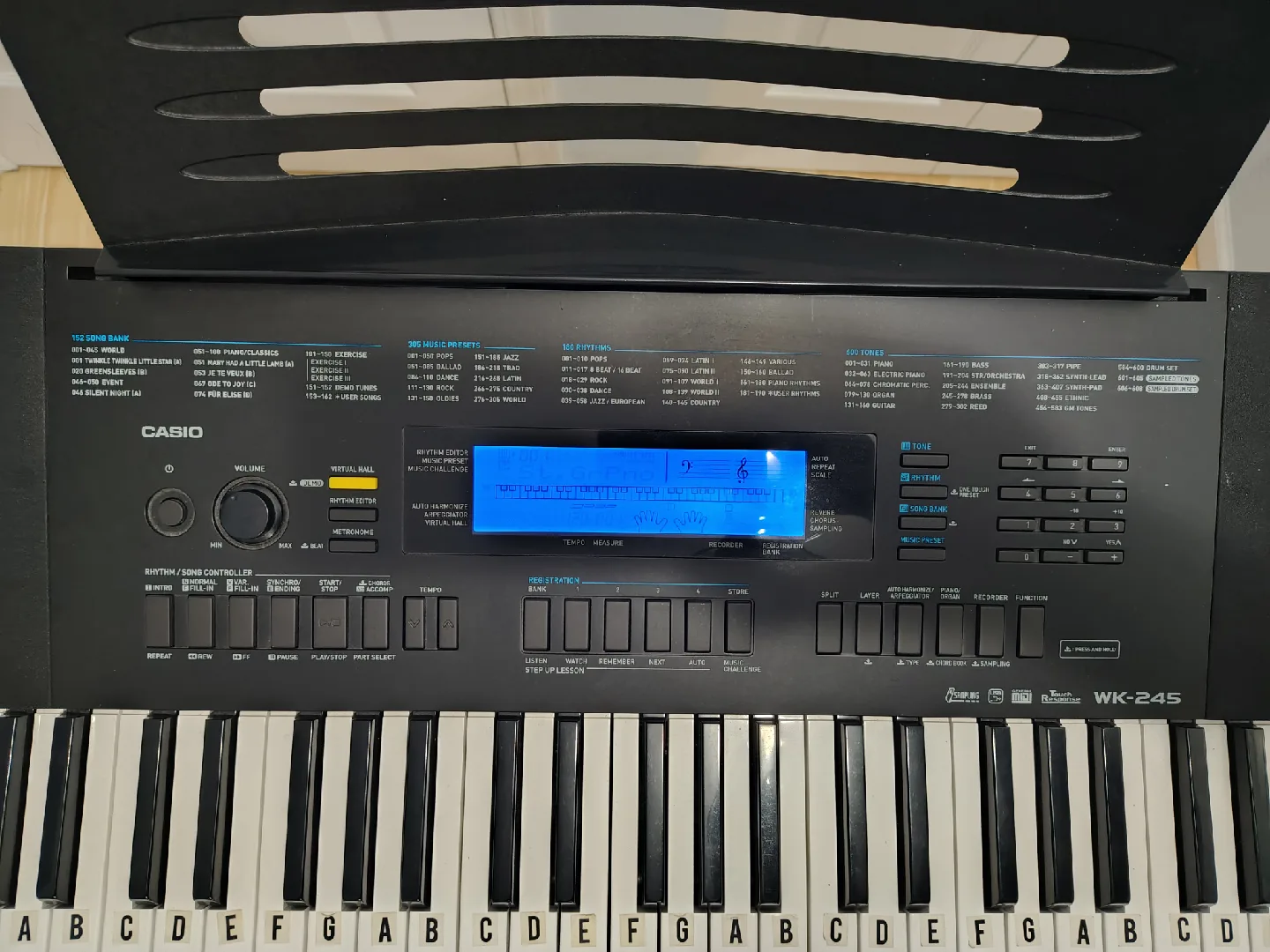 Casio WK-245 Keyboard w/bench image indicator(5)