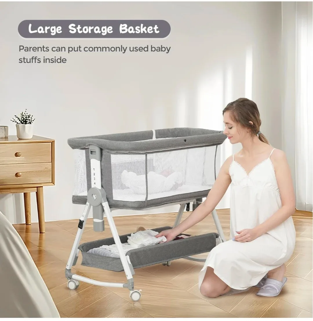 Baby Bassinet, 3 in 1 Bedside Bassinet image indicator(7)