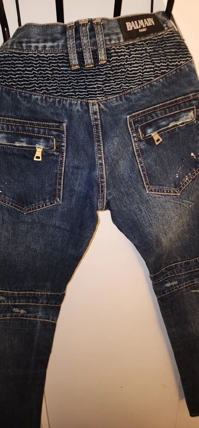 Balmain Denim Biker Jeans - photo 3