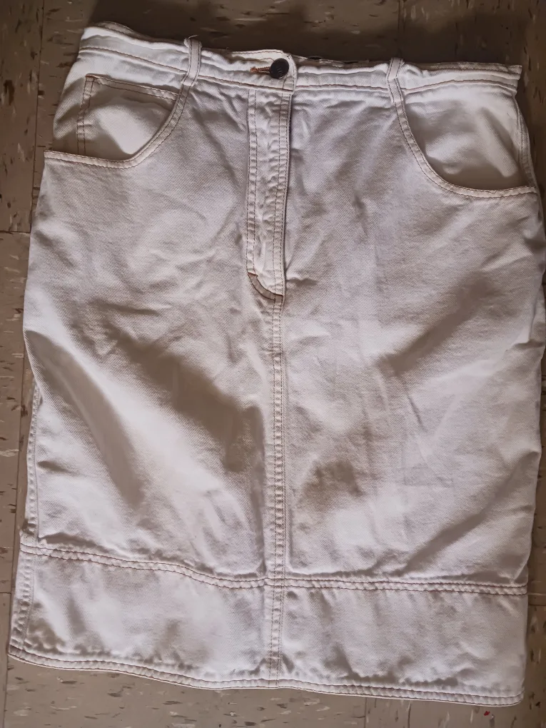 Malisy White Denim Skirt thumbnail