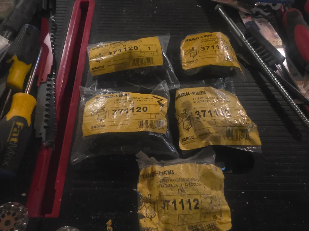 BEBOW Pipe Hangers - J Strap Hangers with Nails thumbnail