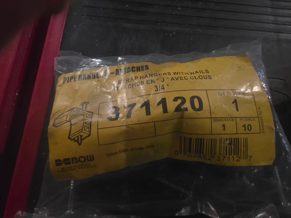 BEBOW Pipe Hangers - J Strap Hangers with Nails image indicator(2)