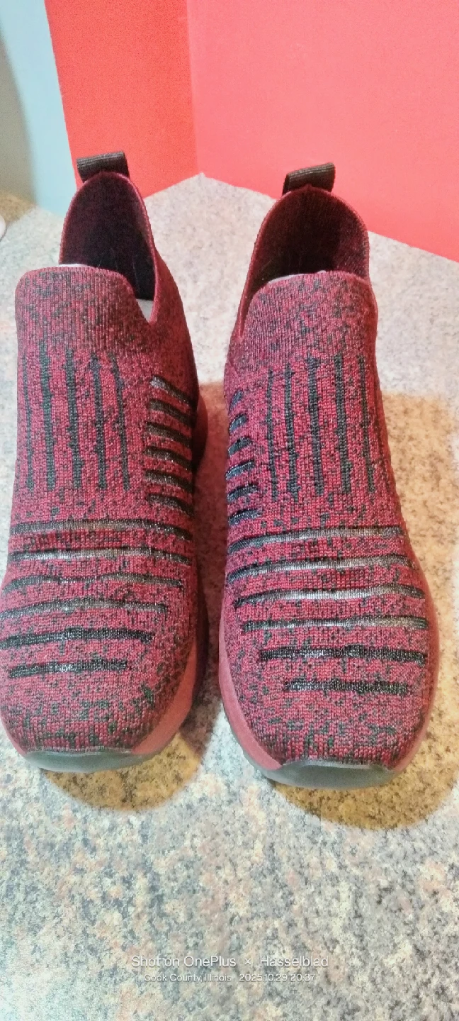 Burgundy Fashion Sneakers