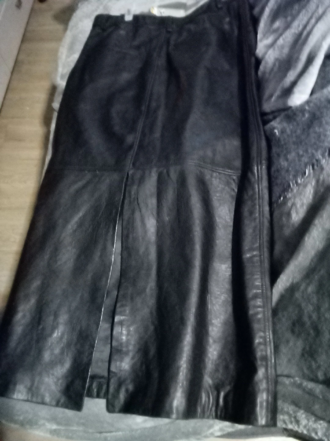 H&M Black Leather Skirt - Size US 14 - photo 5