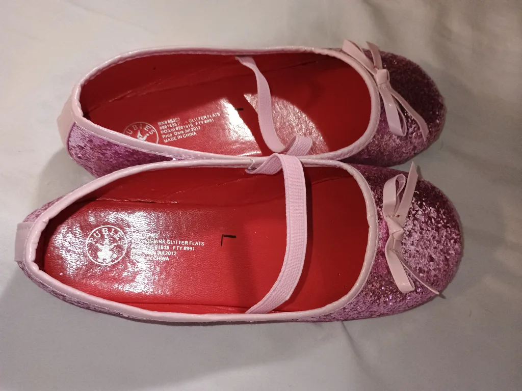 Rubie's Pink Glitter Costume Flats - Size Large image indicator(3)