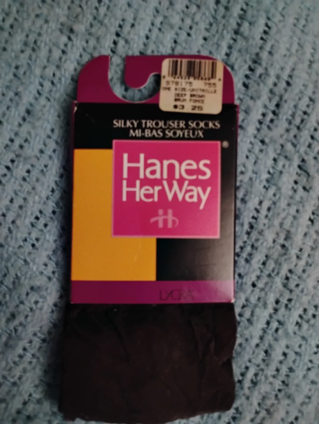 NEW!! HANES HER WAY TROUSER SOCKS, DEEP BROWN
