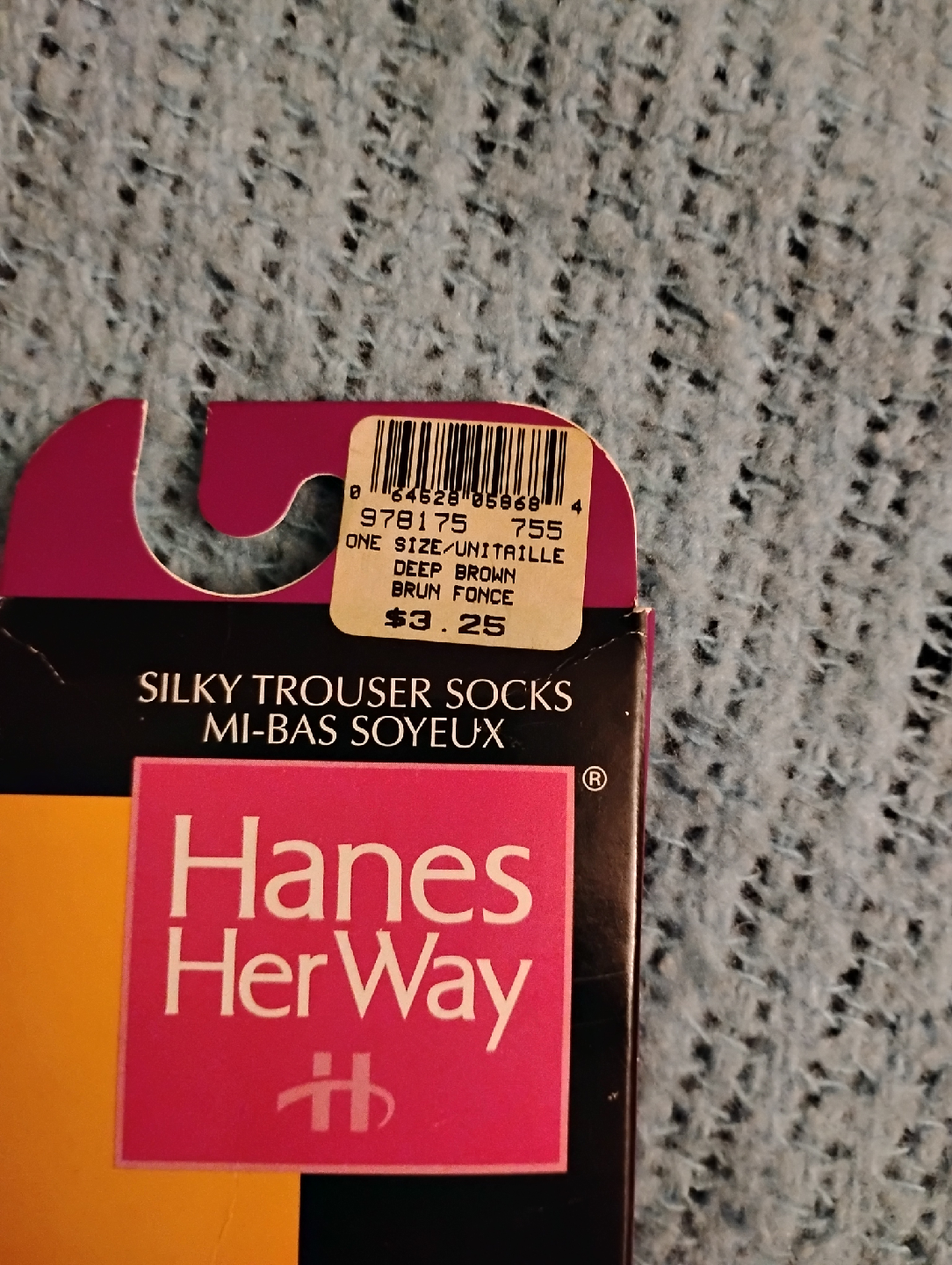 NEW!! HANES HER WAY TROUSER SOCKS, DEEP BROWN - photo 2