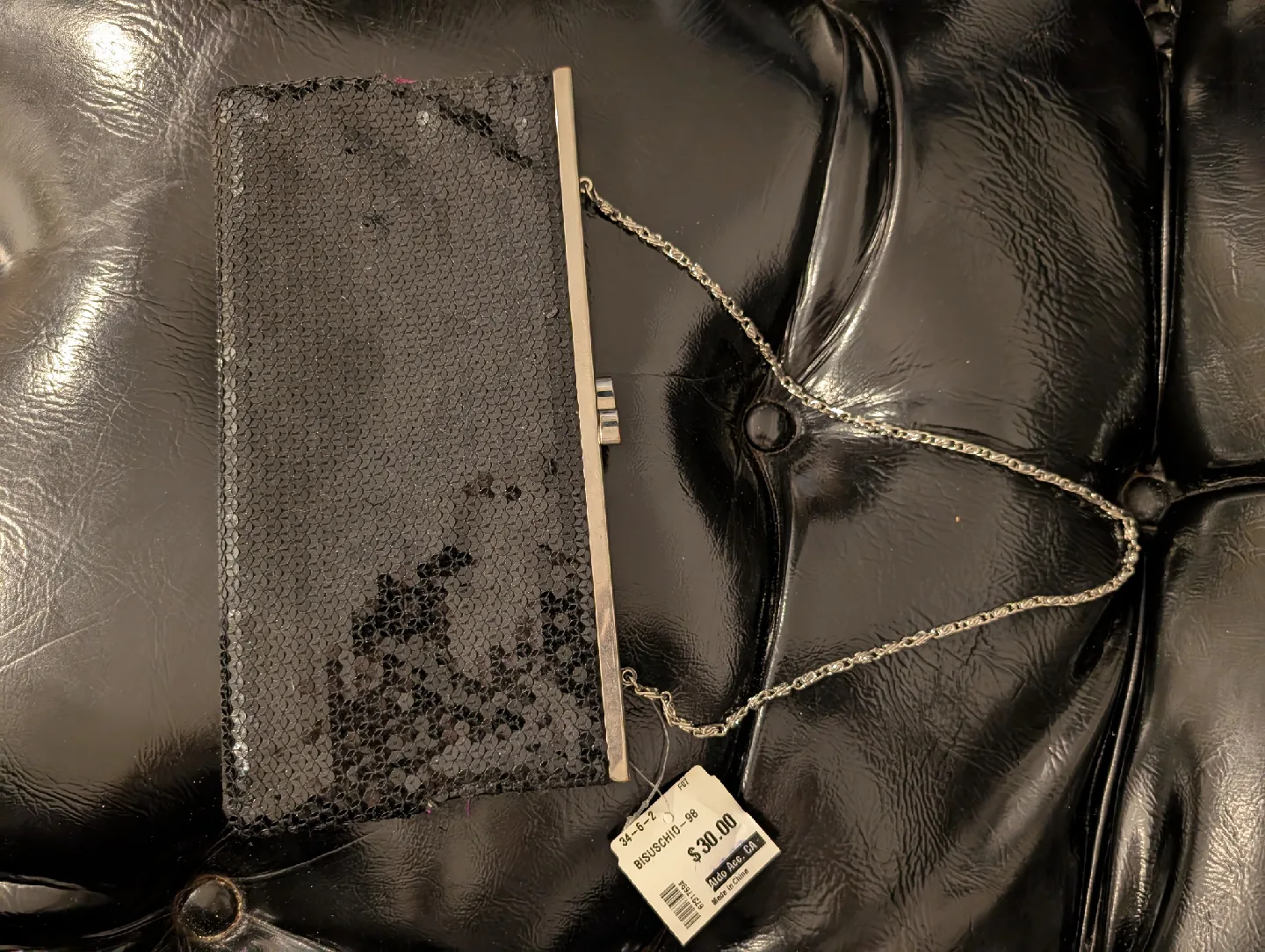 Aldo Sequin Clutch with Chain Strap image indicator(3)