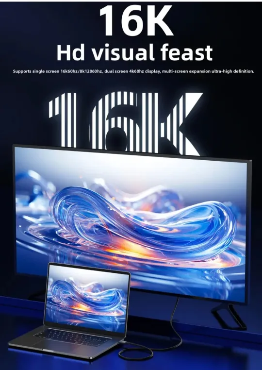 Thunderbolt 5, USB C, 1m Long, 16K, 80Gbps, 240W 5A image indicator(4)