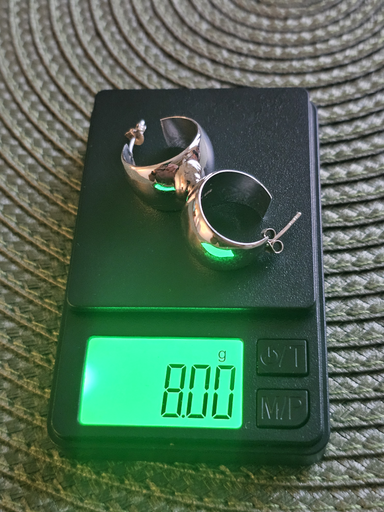 Silver Hoop Earrings Stamped 925 - photo 4