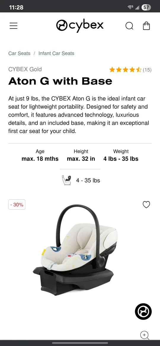 Cybex Aton G US Infant Car Seat image indicator(6)