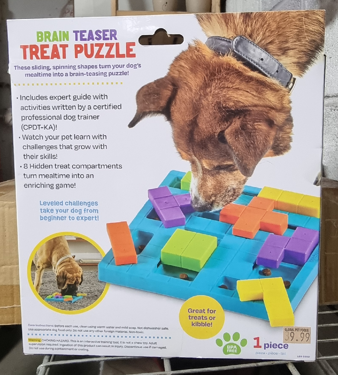 Brain Teaser Treat Puzzle for Dogs