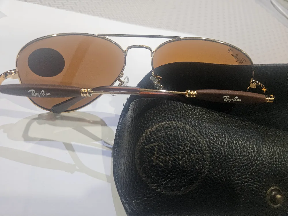 Ray-Ban Aviator Sunglasses Gold/Brown Polarized image indicator(3)