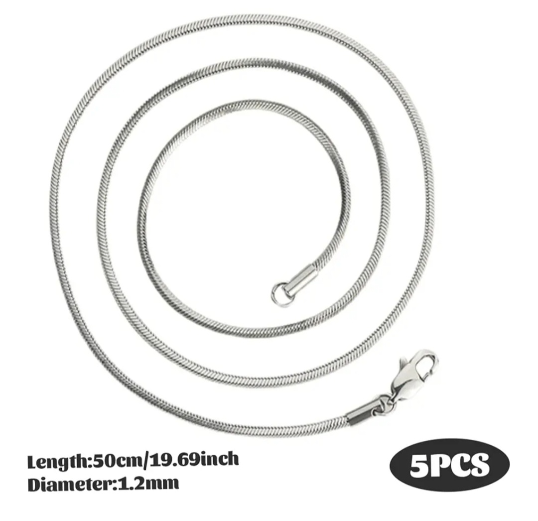 Silver Snake Chain Necklaces (5) - photo 3