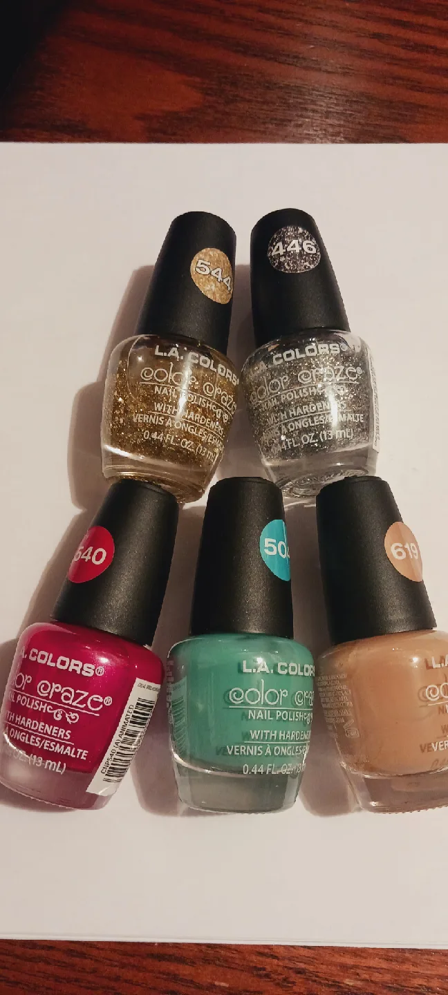 New !! L.A. Colors Nail Polish Set - 5 Colors thumbnail