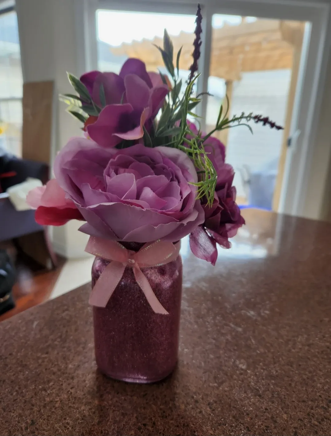 Flower Arrangement in Decorative Vase