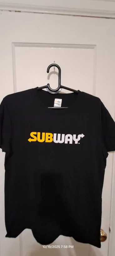 Subway Black T-Shirt - Size L thumbnail