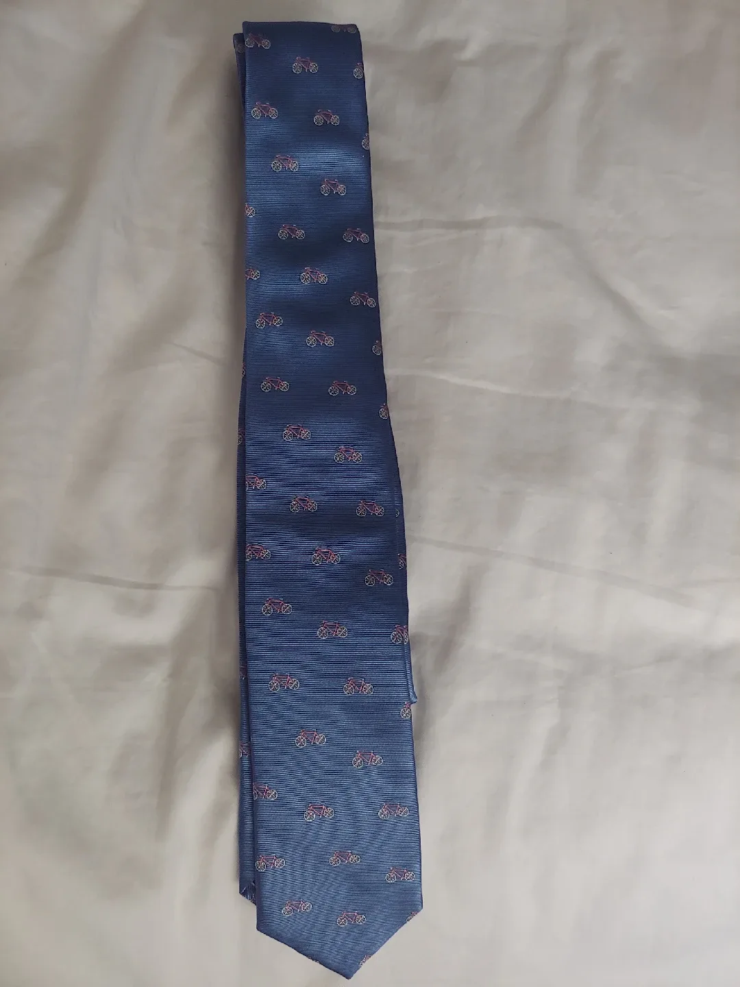 Ben Sherman Blue Silk Tie with Bicycle Pattern image indicator(2)