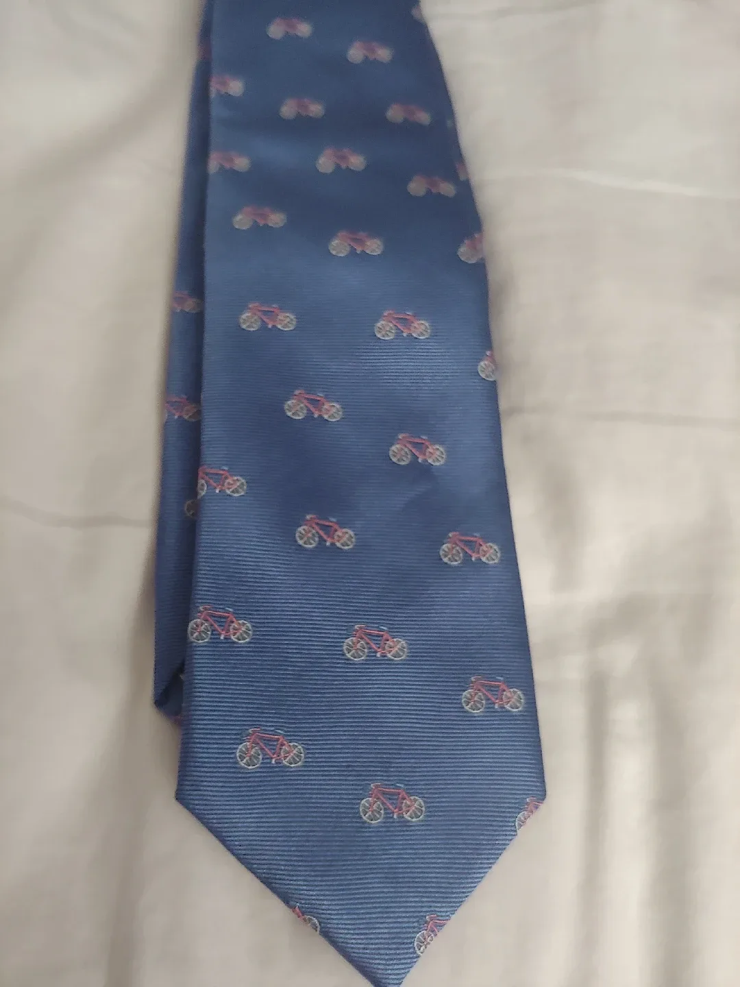 Ben Sherman Blue Silk Tie with Bicycle Pattern image indicator(3)