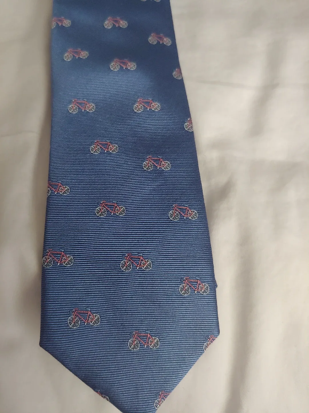 Ben Sherman Blue Silk Tie with Bicycle Pattern image indicator(7)